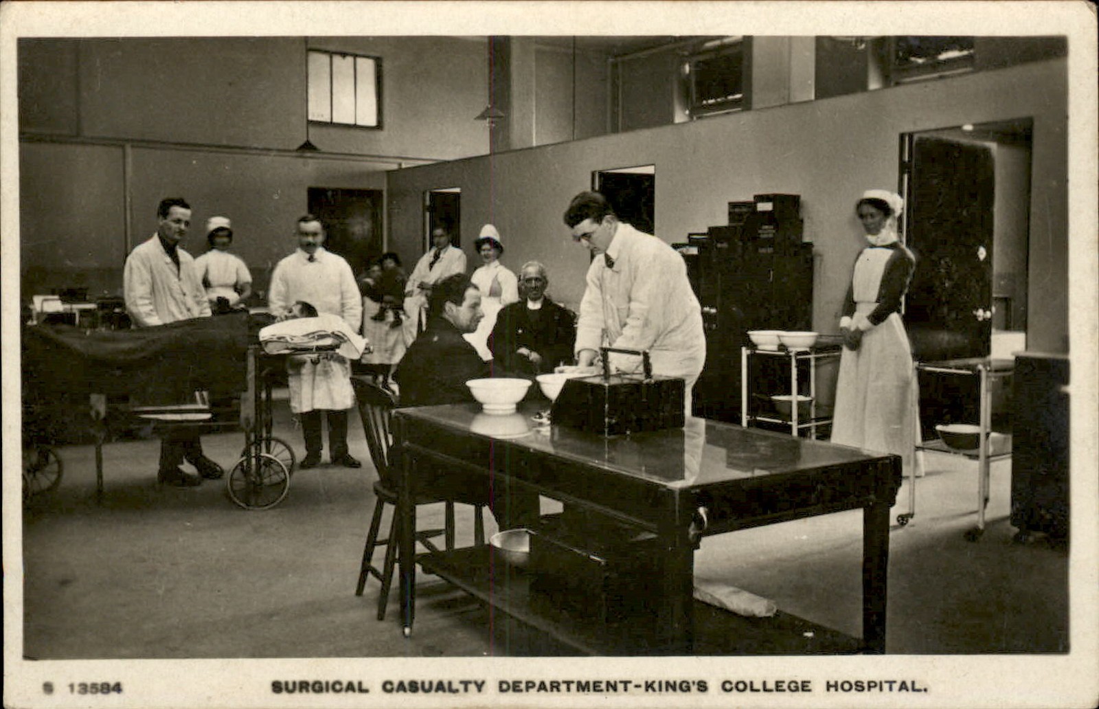 Denmark Hill Hospital King's College Surgical Casualty Department c1910 RPPC bhn