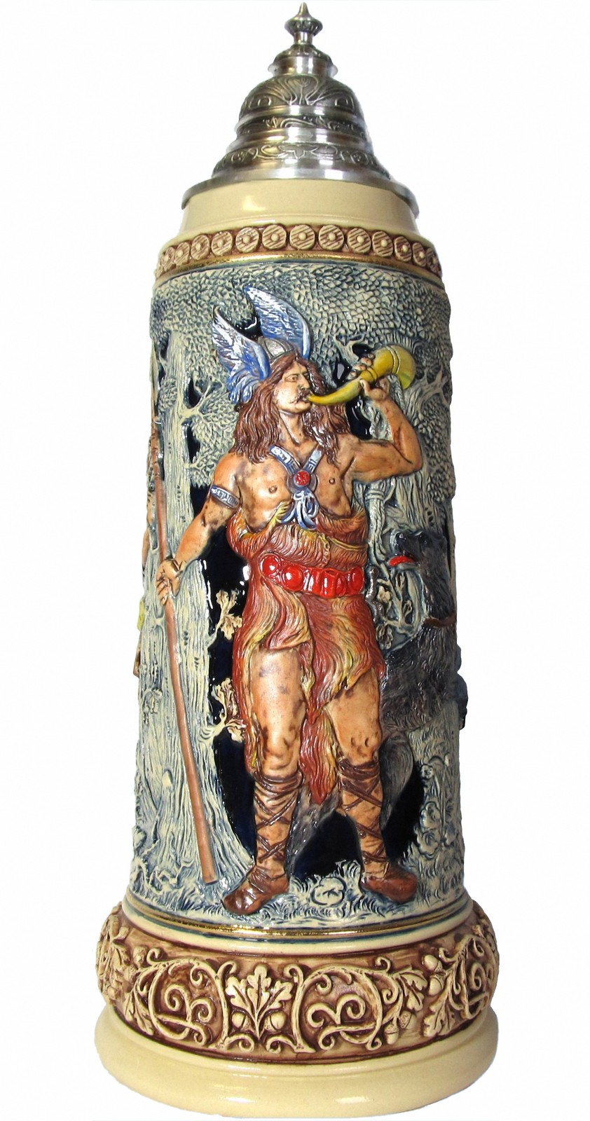German Beer Hermann the Cherusk, 3 liter tankard, beer mug, Limitaet 2014