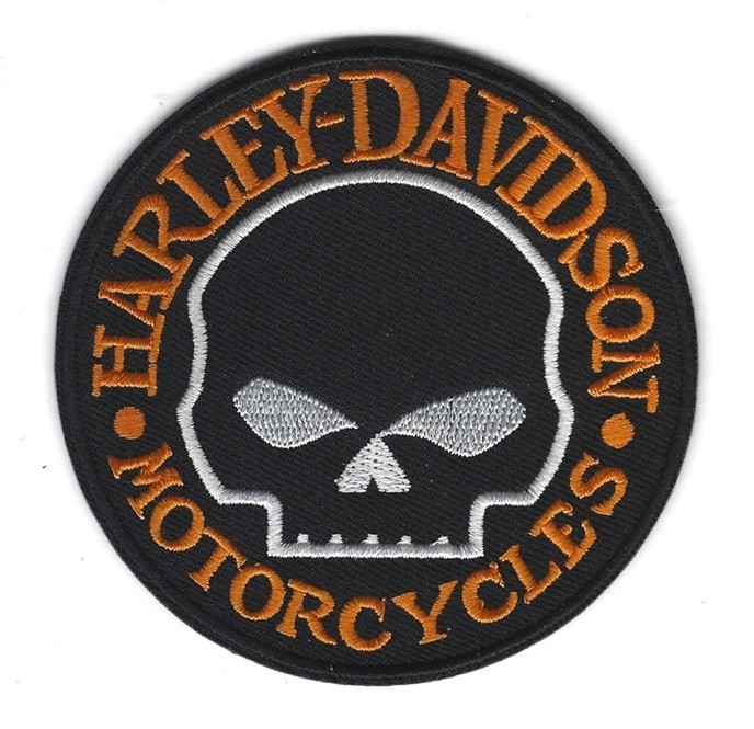 Harley Davidson Motorcycles Iron On Patch Skull Logo Design 3.5\