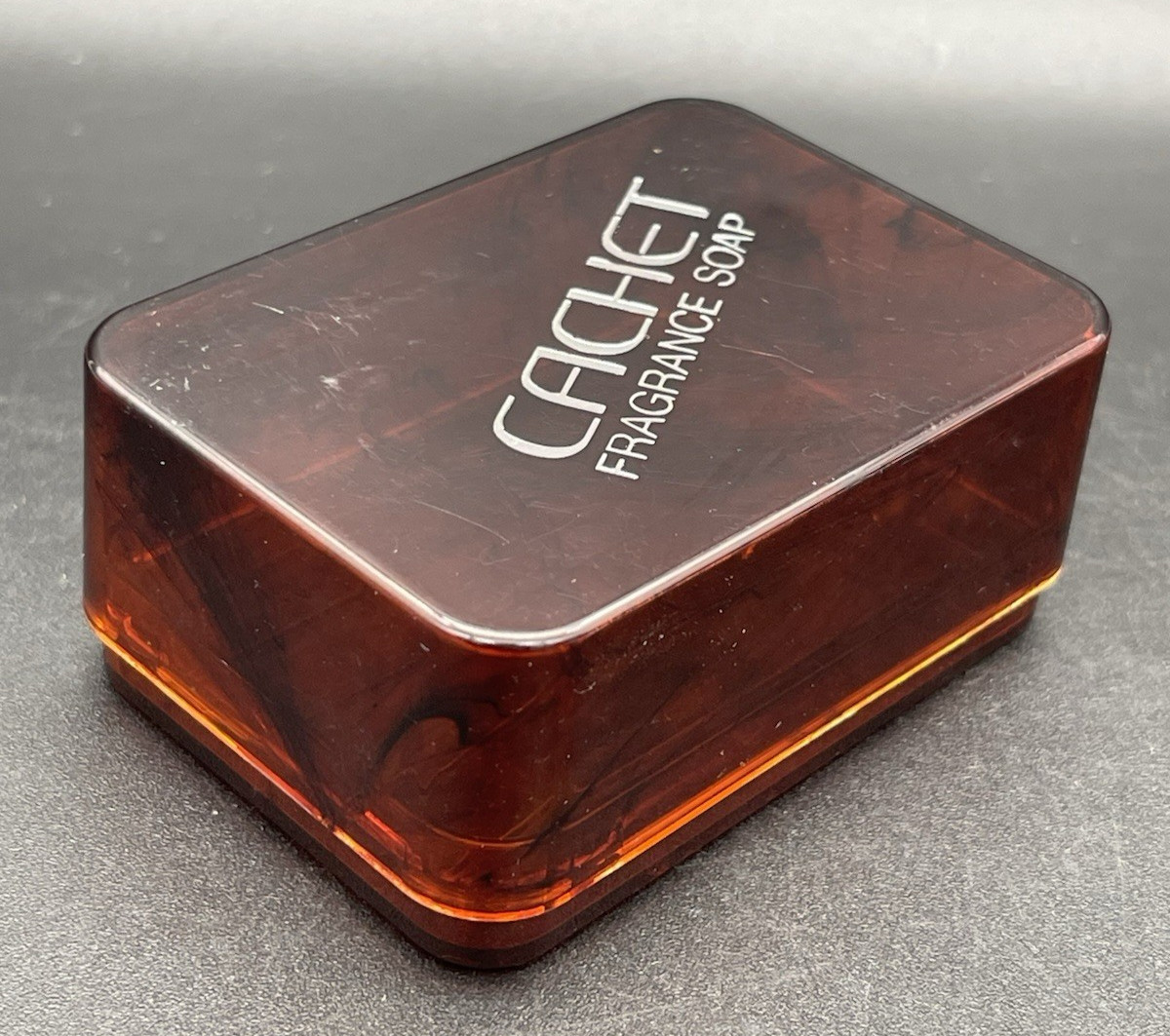 VTG 70s Prince Matchabelli Cachet Fragrance Soap Case Faux Tortoiseshell EMPTY