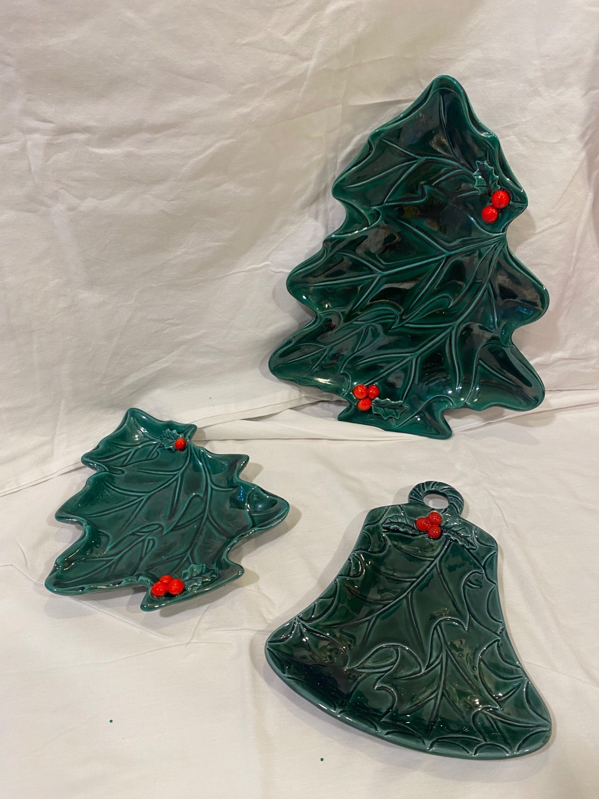Lefton Holly Berry Christmas Decorative Vintage (Set of Three) Lefton Holly Berry Christmas Decorative Vintage (Set of Three)