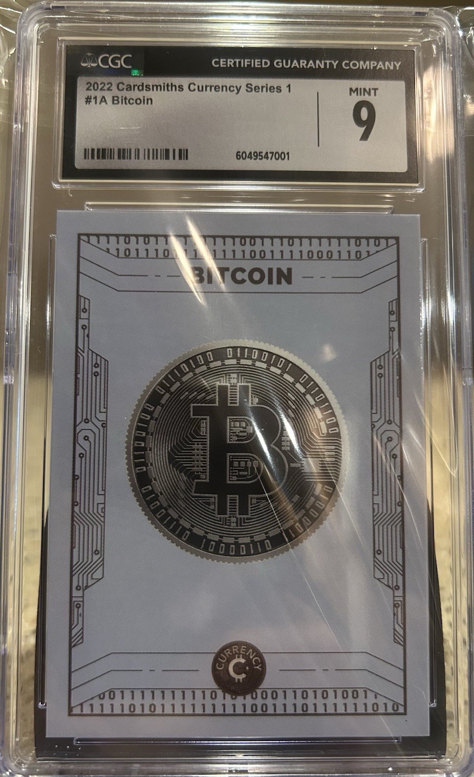 2022 Cardsmiths Currency Series 1 - BITCOIN #1A Base CGC 9