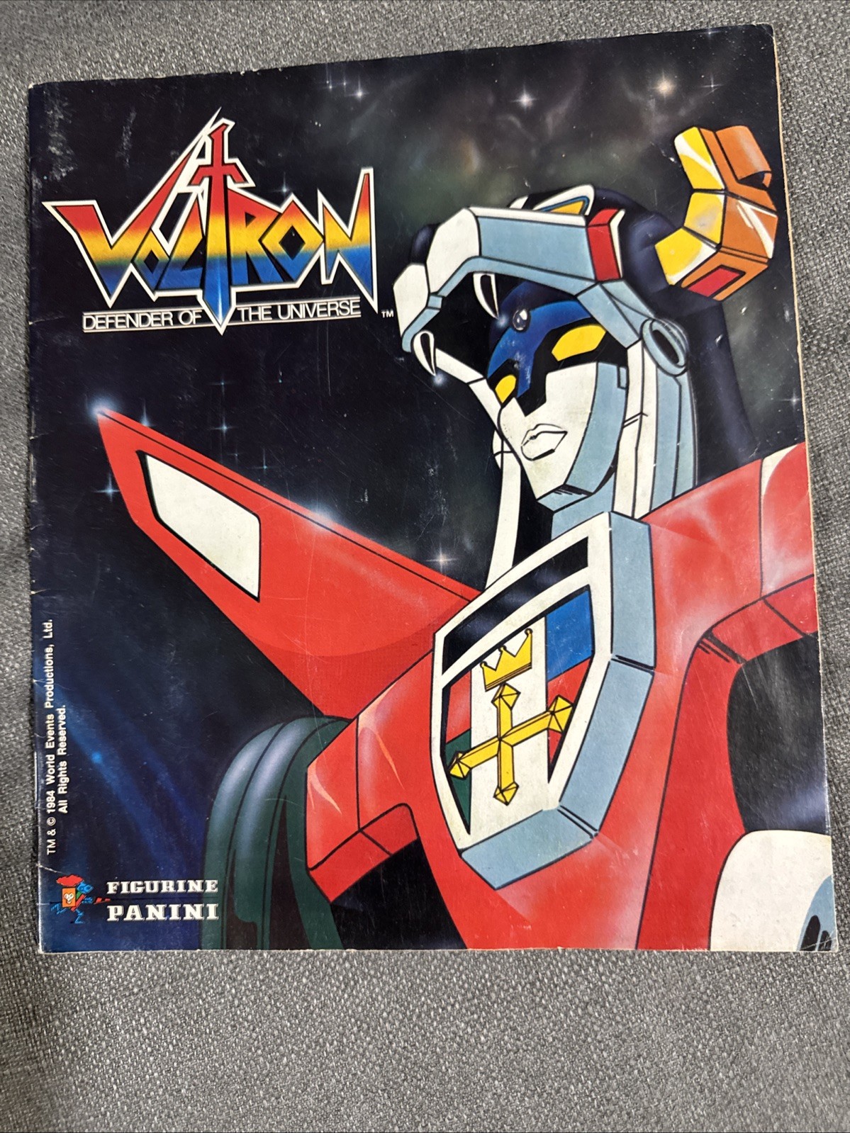 Vintage 1984 PANINI Voltron Defender Universe Sticker Album Empty unused Book