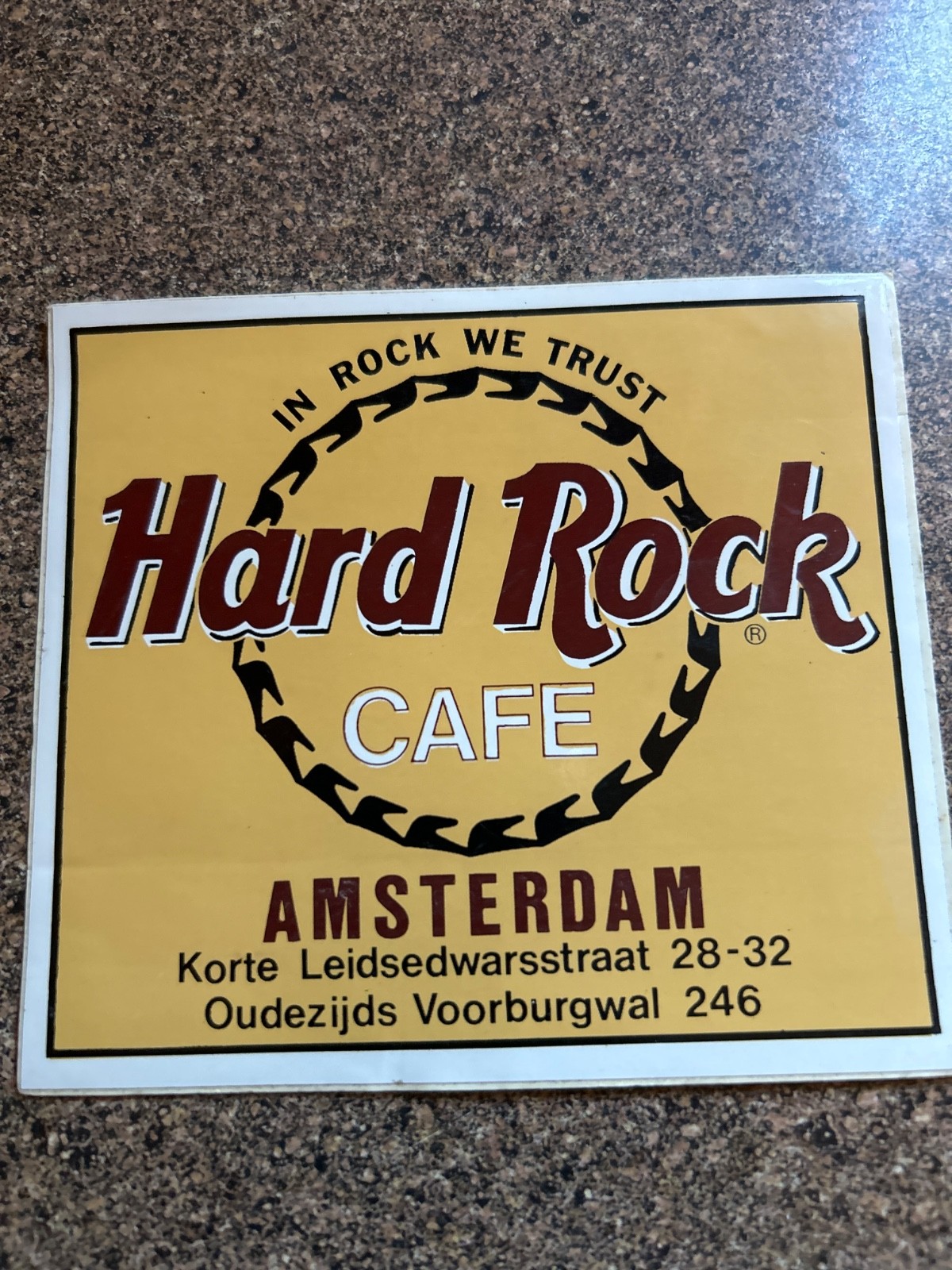 Hard Rock Cafe Amsterdam Vintage  Logo Decal  Sticker  3