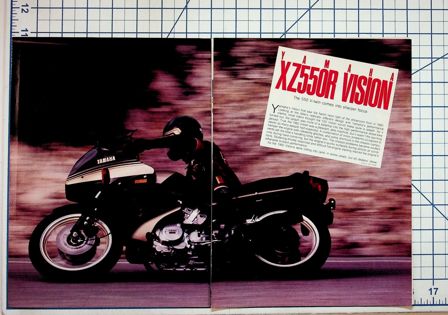Vintage 1983 Yamaha XZ550R Vision Motorcycle Magazine Ad Article Print Vintage 1983 Yamaha XZ550R Vision Motorcycle Magazine Ad Article Print