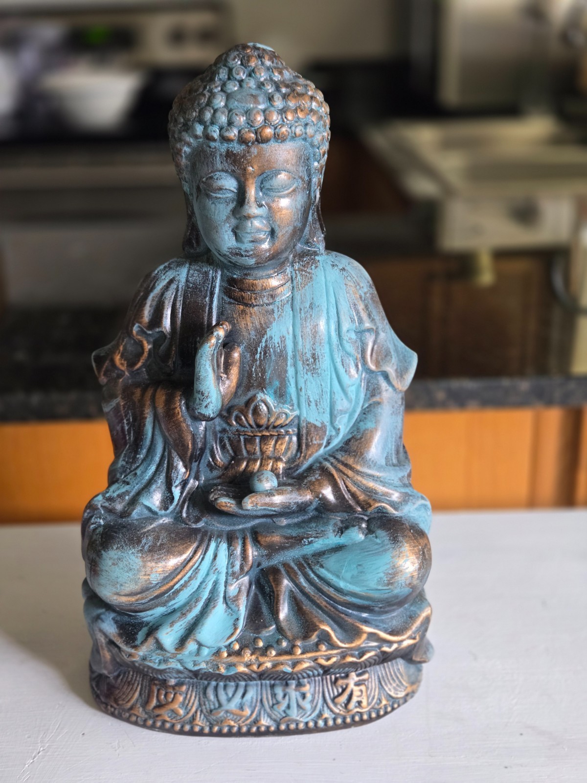 New Large Brown  Patina  Finish Sitting Buddha Statue  New Medium Large Buddha