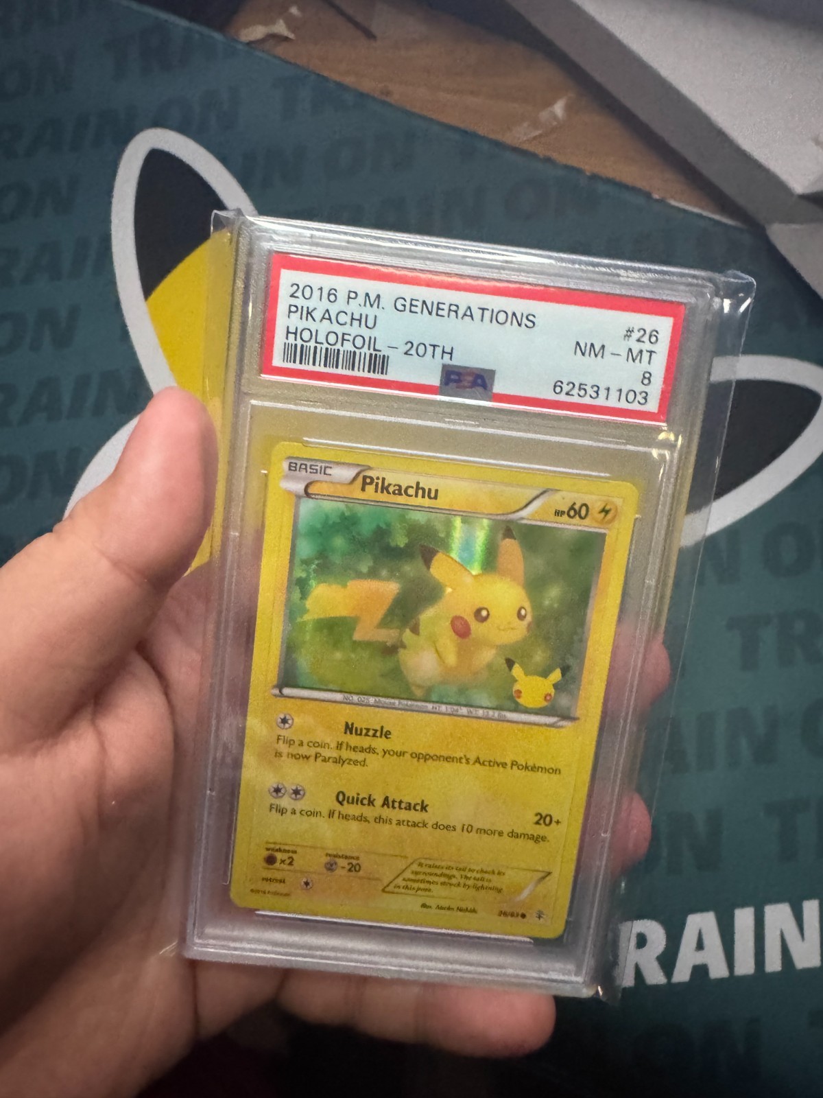 2016 Pokemon Generations Pikachu #26 PSA 8 Holofoil 20th NM-MT Holo Promo 2016 Pokemon Generations Pikachu #26 PSA 8 Holofoil 20th NM-MT Holo Promo