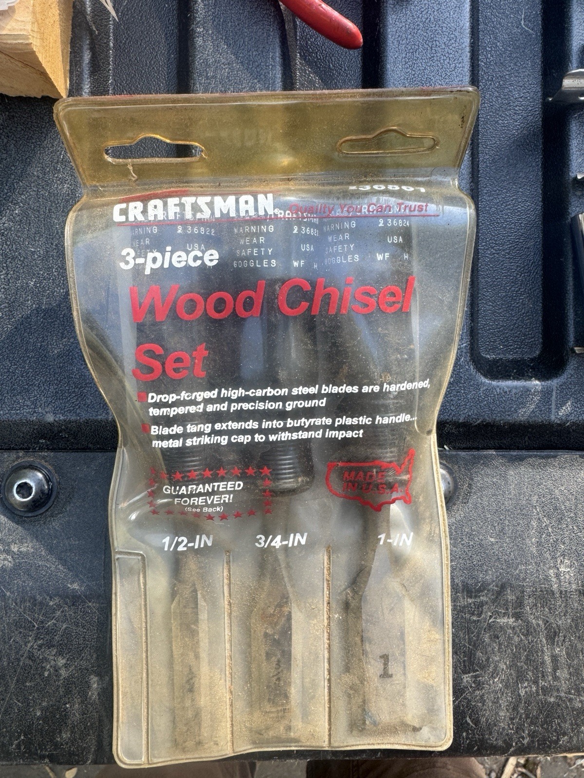 Vintage Craftsman 3-Piece Wood Chisel Set USA 1/2” 3/4” 1” with Original Case Vintage Craftsman 3-Piece Wood Chisel Set USA 1/2” 3/4” 1” with Original Case