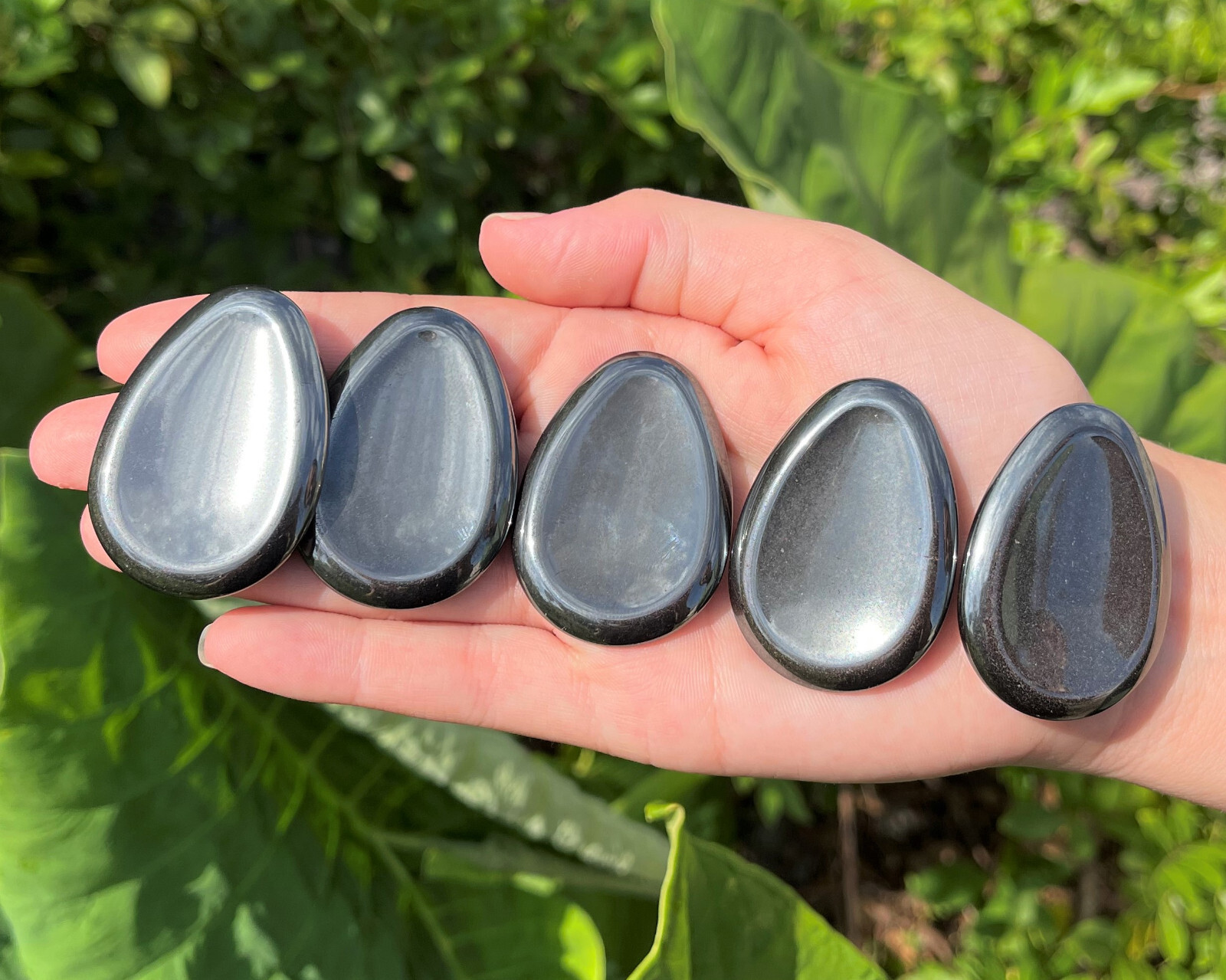 Hematite Worry Stone (Hematite Palm Stone, Smooth Hematite Crystal Pocket Stone) Hematite Worry Stone (Hematite Palm Stone, Smooth Hematite Crystal Pocket Stone)