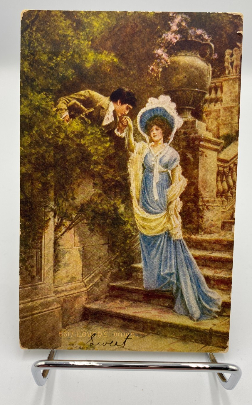 Vtg c1930's - 1940's Post Card Lovers Vows Vtg c1930's - 1940's Post Card Lovers Vows