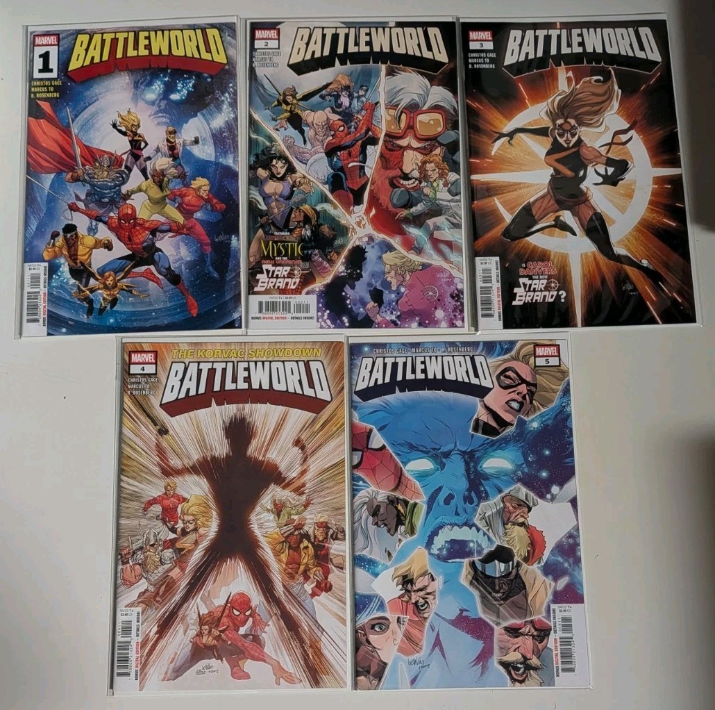 🔑BATTLEWORLD (2025) #1 2 3 4 5 NM-/VF+ COMPLETE SERIES SET MARVEL COMICS