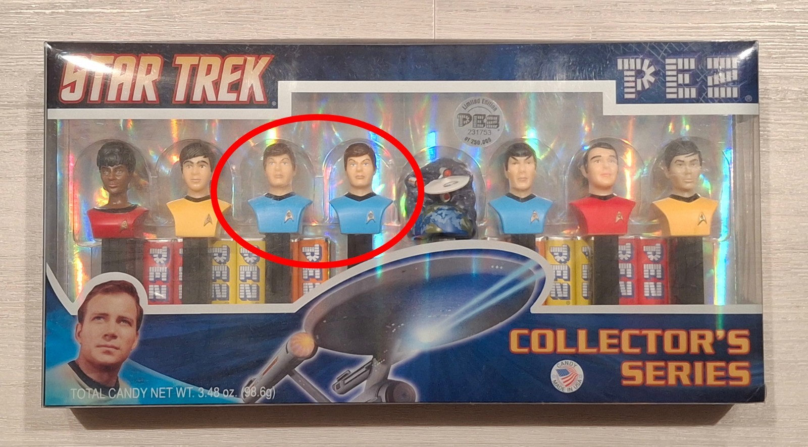 Star Trek PEZ Collector's Series Limited Edition 8 Piece Gift Set ERROR READ ME Star Trek PEZ Collector's Series Limited Edition 8 Piece Gift Set ERROR READ ME