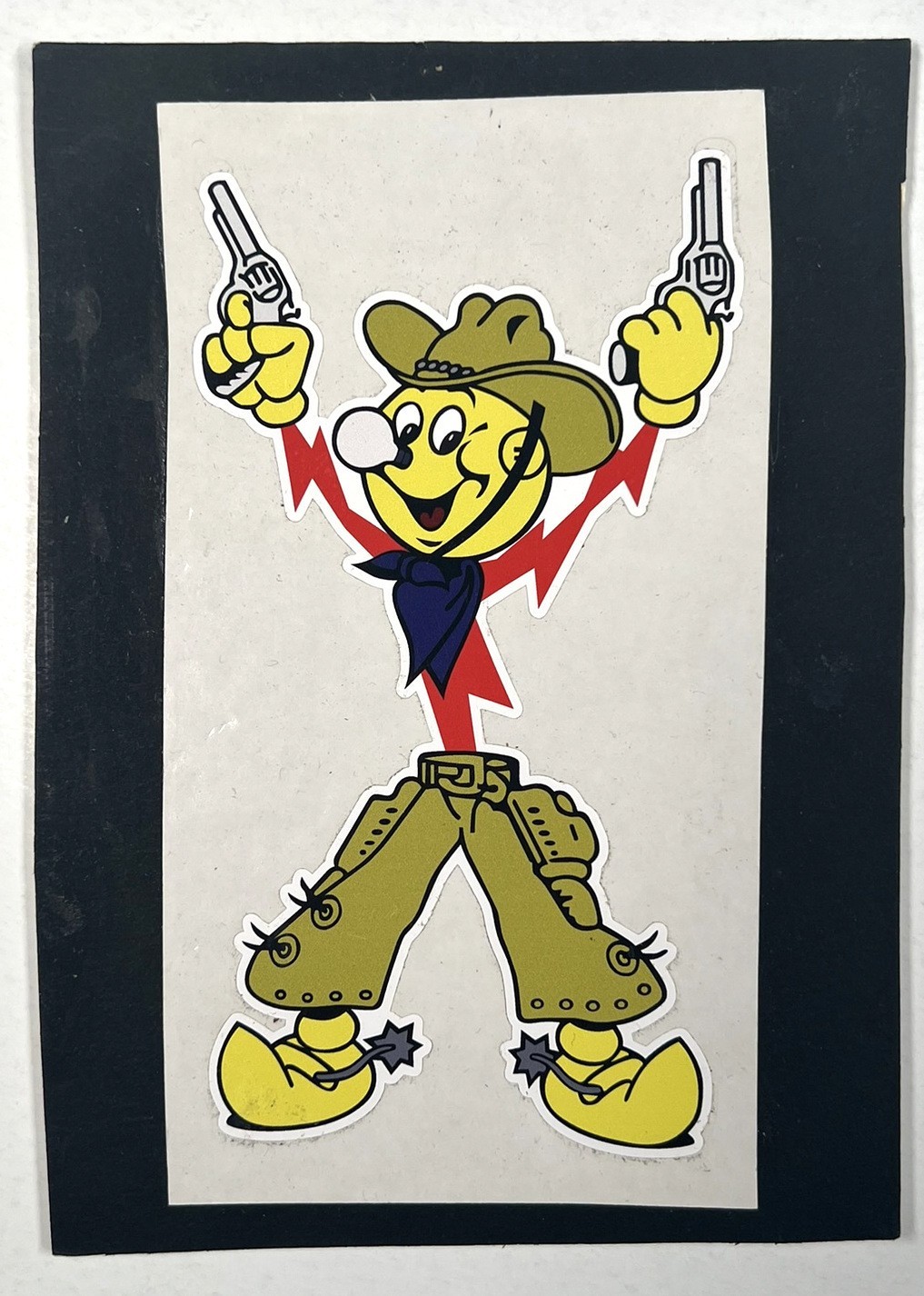 REDDY KILOWATT VINTAGE TWO-GUN COWBOY STICKER