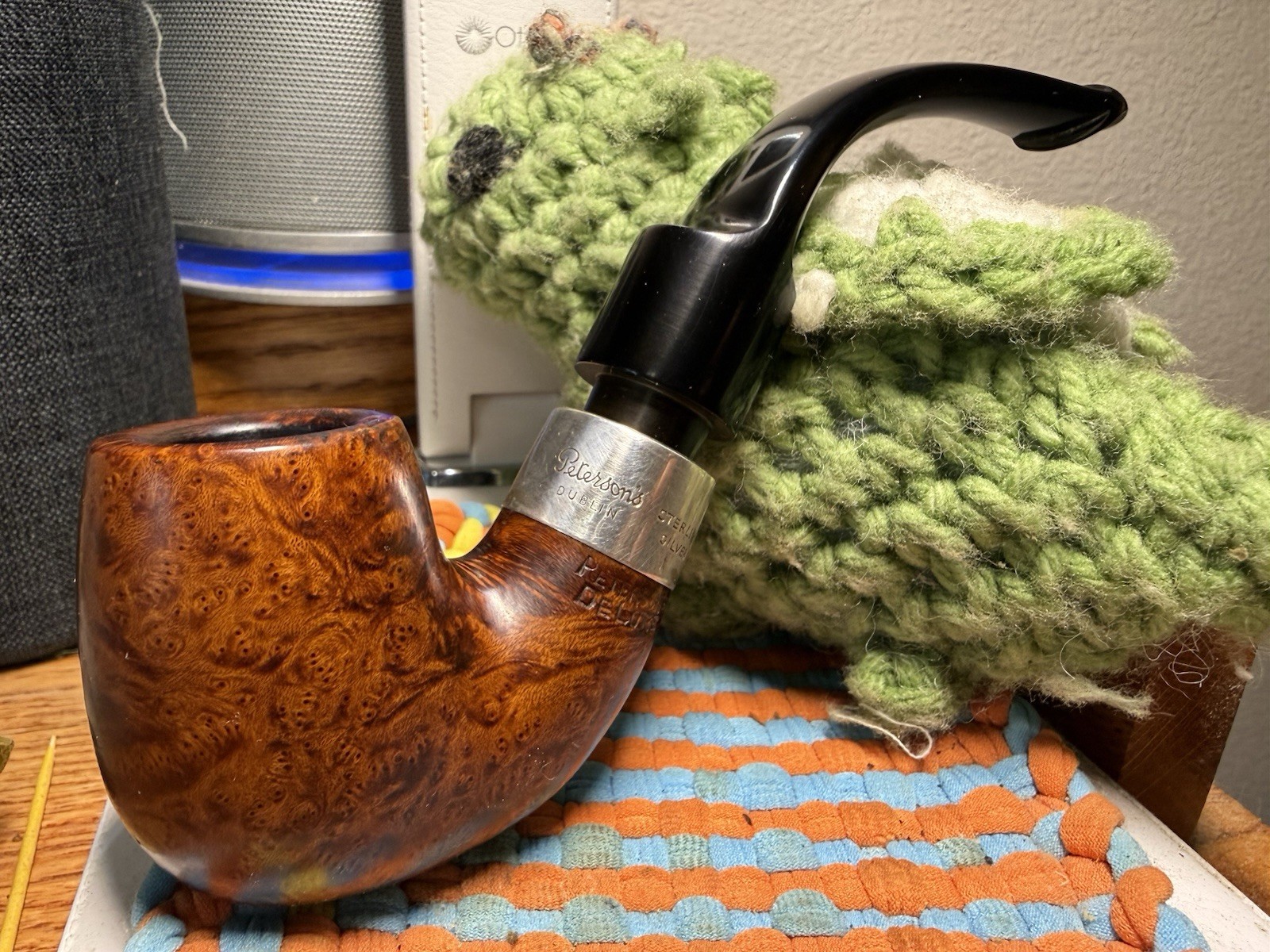 RARE 1979 Peterson\'s Deluxe 11S Pipe w/ Sterling Silver Band 6mm (German Market)