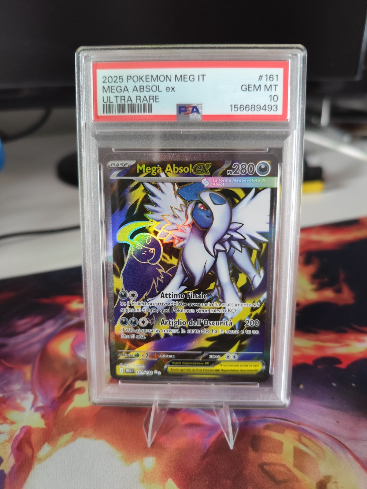 Pokemon PSA 10 GEM MT Mega Absol EX Full Art Ultra Rare 161/132 ITA 2025