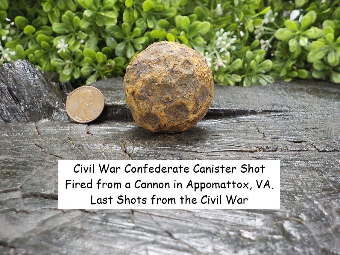 Old Rare Vintage Antique Civil War Relic Confederate Canister Shot Appomattox VA Old Rare Vintage Antique Civil War Relic Confederate Canister Shot Appomattox VA
