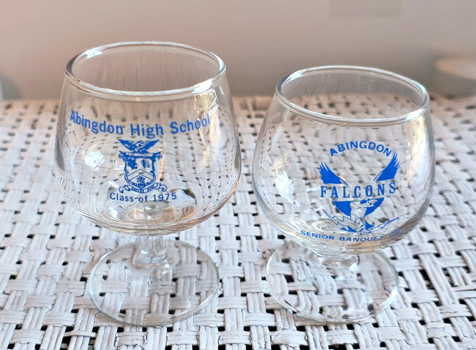 2 Vtg 1970s Abingdon High School, Virginia Senior Memorabilia Sniffer Glasses 2 Vtg 1970s Abingdon High School, Virginia Senior Memorabilia Sniffer Glasses