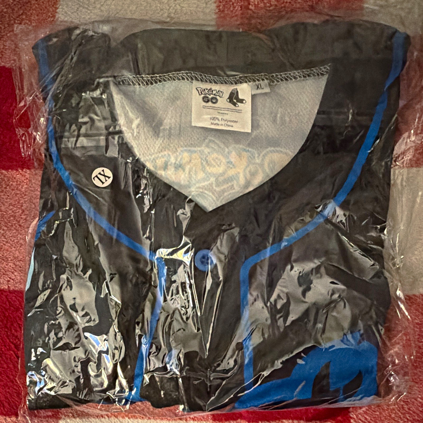 Sealed 2026 Red Sox Pokémon GO Team Mystic Button-Up Jersey Shirt XL Pokémon