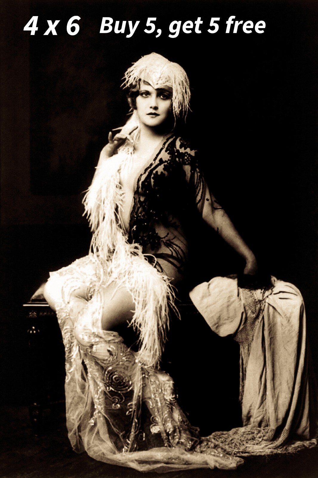 Ziegfeld Follies 💚 4x6 Photo - 1920s Flapper Era - Vintage Broadway - Glamour R