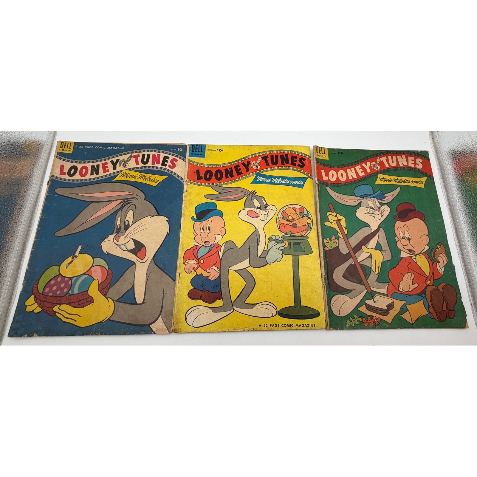Vintage 1954 Dell Looney Tunes Merrie Melodies Comics Lot No. 150 155 156