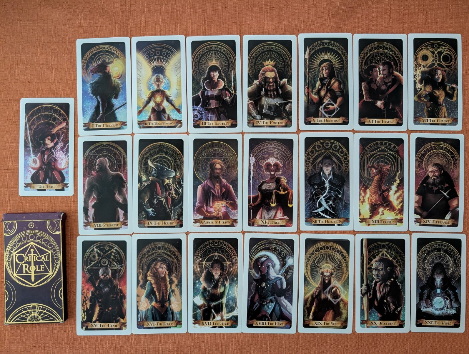 Critical Role Tarot Major Arcana Deck Original Box Vox Machina D&D DnD