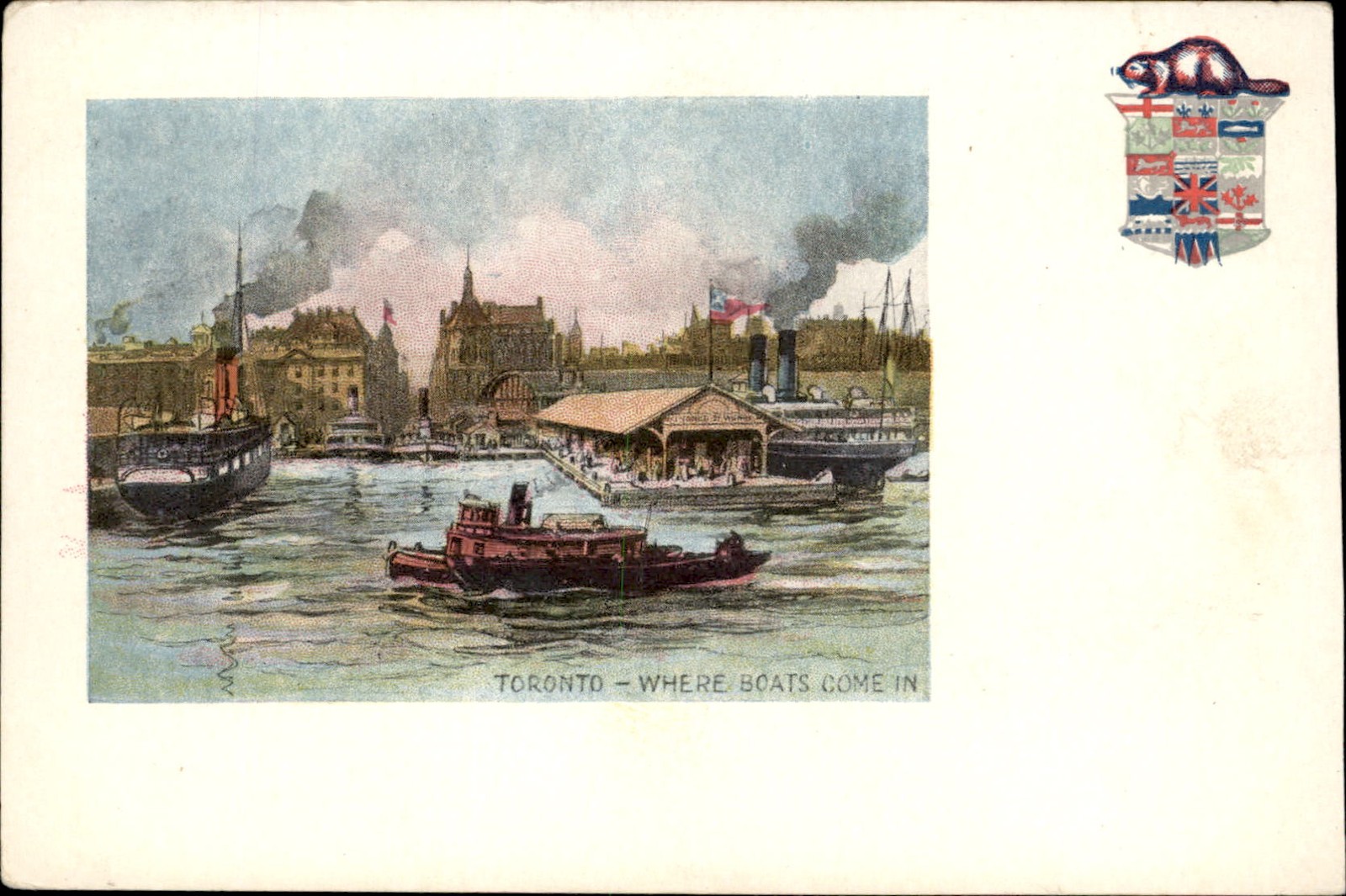 Toronto Ontario ON Harbor Scene c1900s-10s Vintage Postcard Toronto Ontario ON Harbor Scene c1900s-10s Vintage Postcard