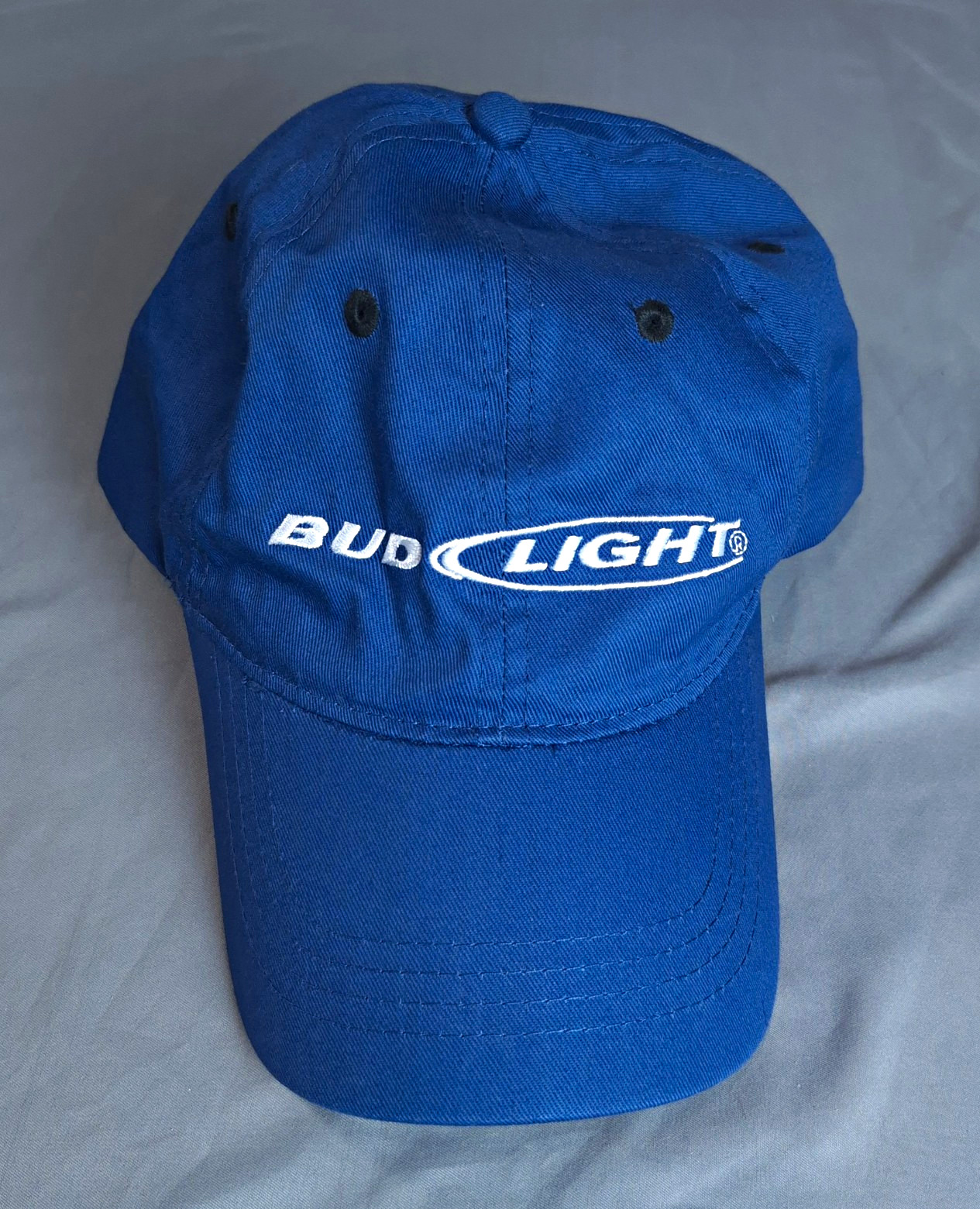 Bud Light Blue Baseball Cap Official 2009 Anheuser-Busch Adjustable Hat
