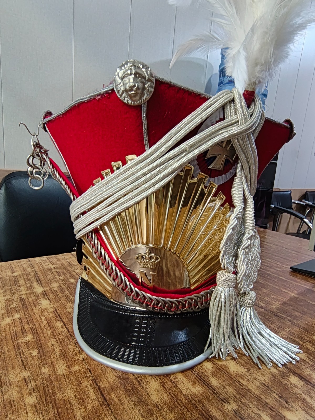 French Napoleonic Bonaparte 1st Guard  lancer Hussar shako  hat