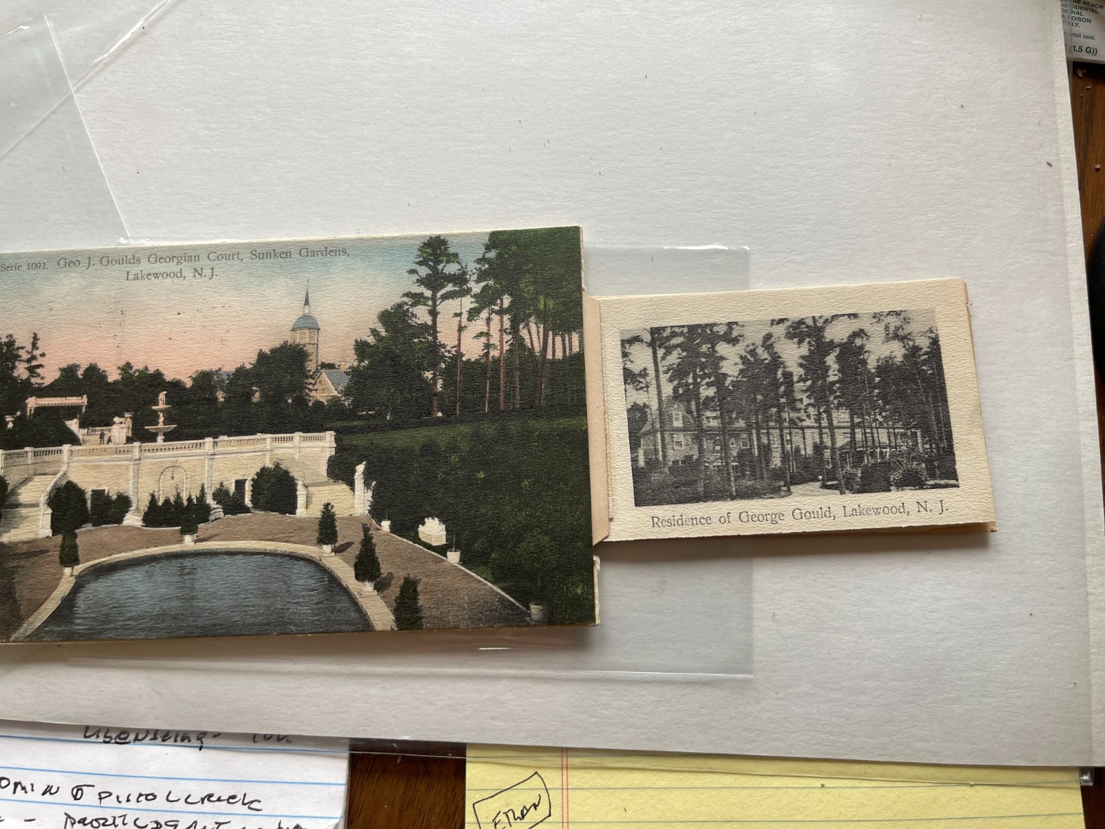 Sunken Gardens Lakewood New Jersey 1908 Vintage Postcard W/ Pullout Photos Sunken Gardens Lakewood New Jersey 1908 Vintage Postcard W/ Pullout Photos