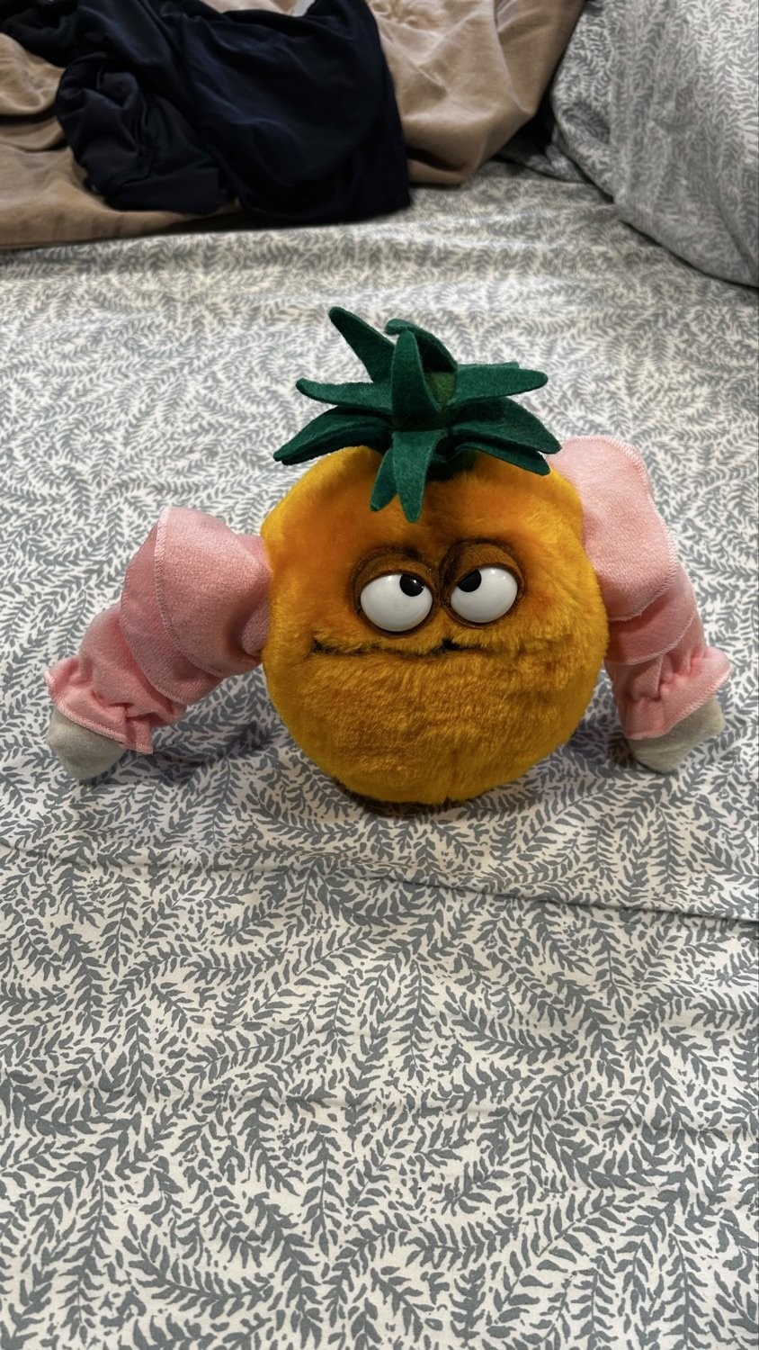 Vintage 1982 Walt Disney Epcot Kitchen Kabaret Mr Pineapple Toy #30-3446 Yellow Vintage 1982 Walt Disney Epcot Kitchen Kabaret Mr Pineapple Toy #30-3446 Yellow