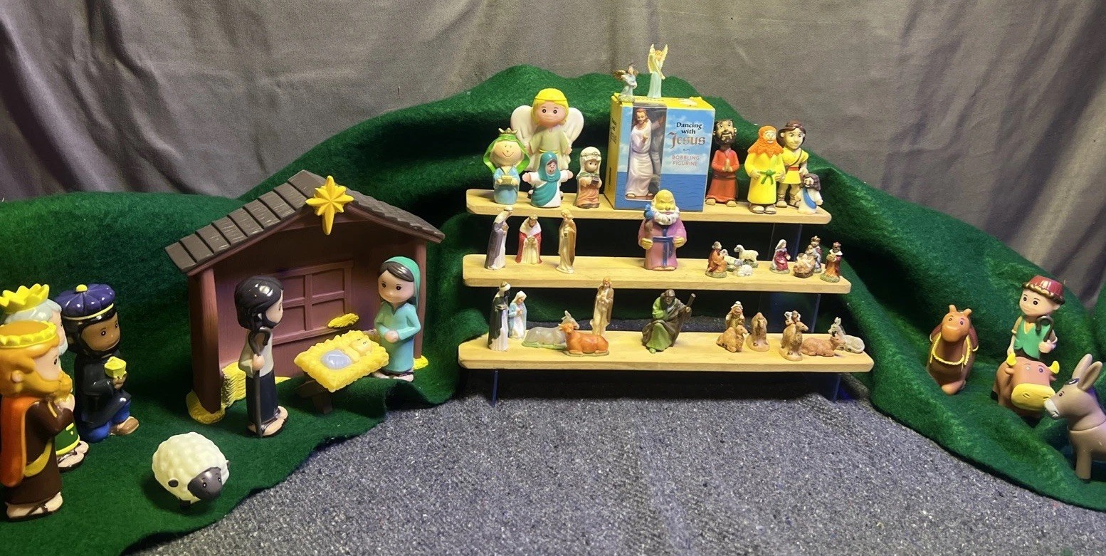 HUGE Mixed Vintage-Now 48 Unique Nativity Figurines One A Kind Custom Lot