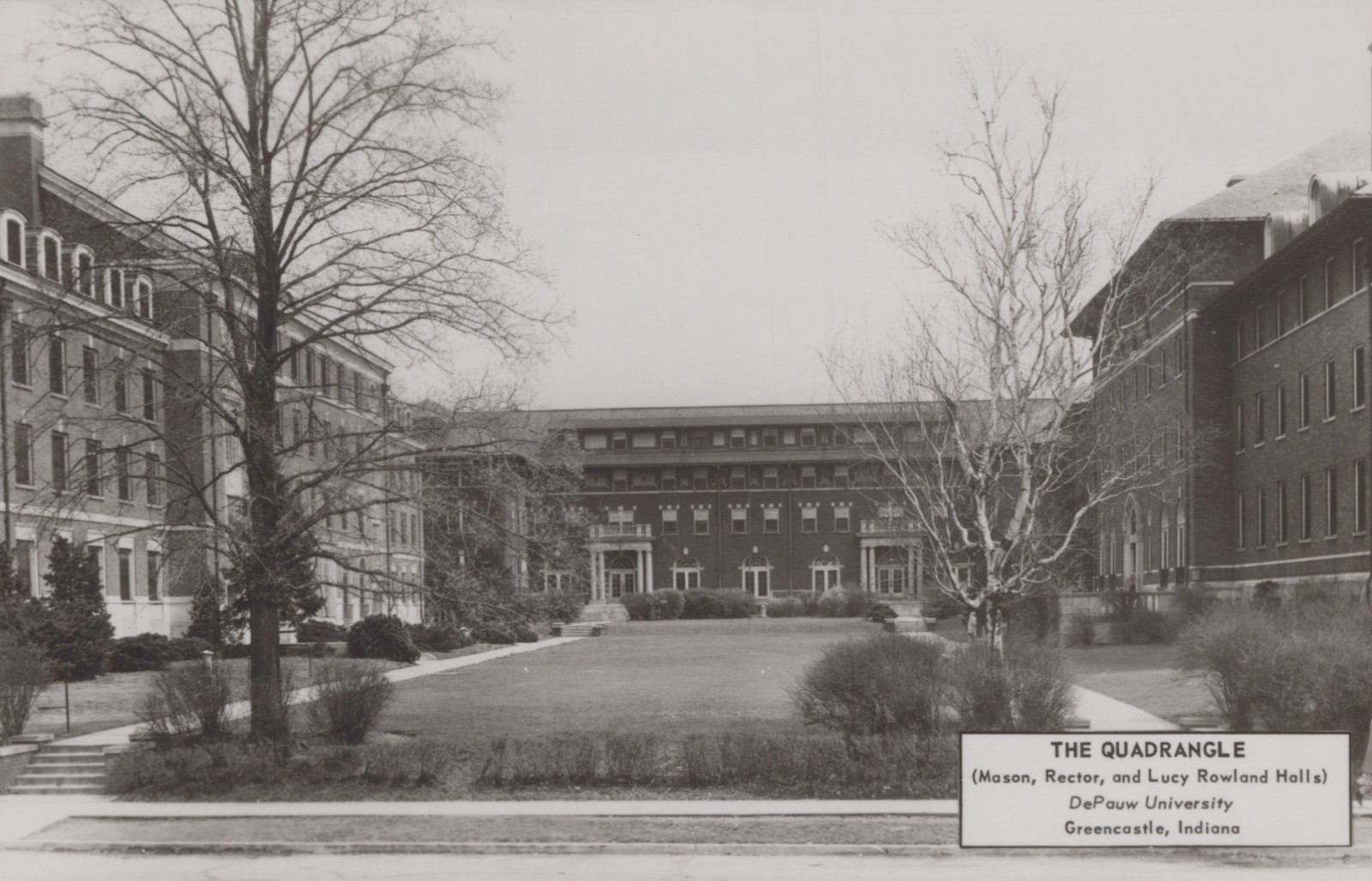 RPPC DePAUW University Rector Hall Greencastle Indiana 1953 Postcard 14617a