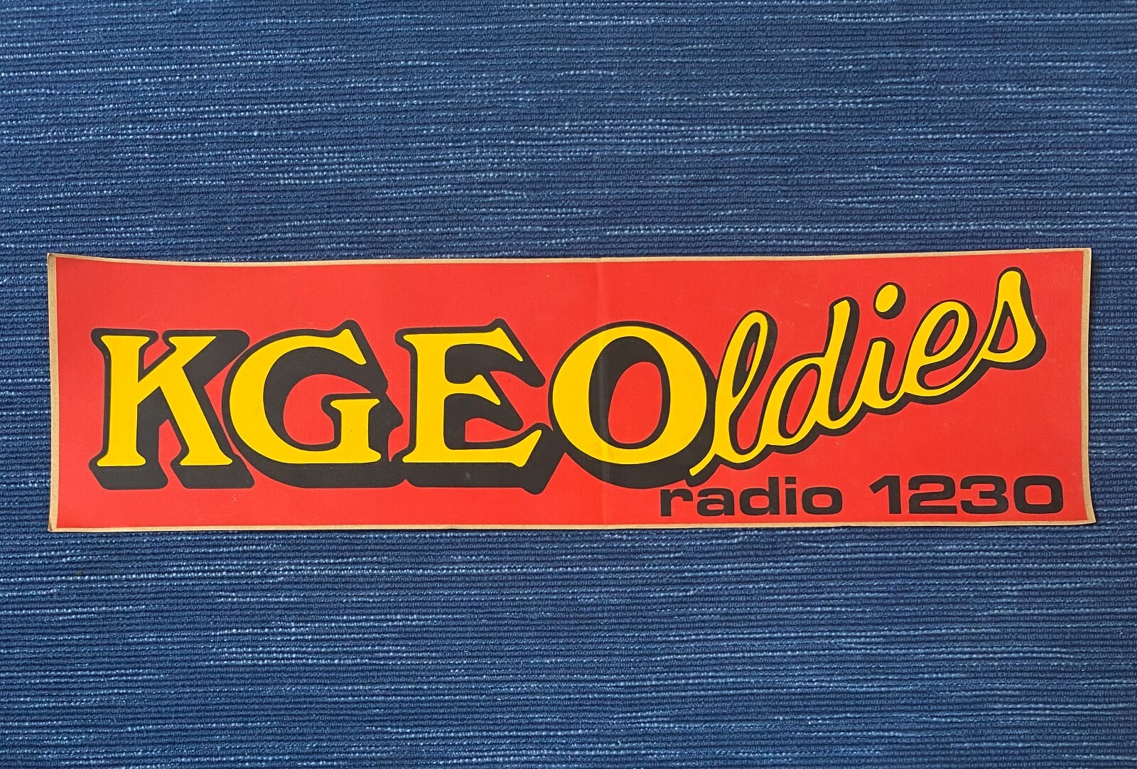 Vintage 1981-93 KGEO Oldies Radio AM 1230 Bakersfield CA Bumper Sticker 13B Vintage 1981-93 KGEO Oldies Radio AM 1230 Bakersfield CA Bumper Sticker 13B