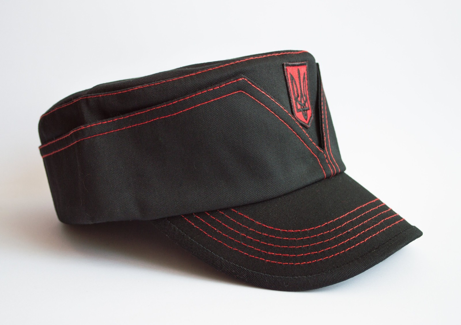 Ukrainian Military Cap, Ukraine Army Hat Mazepynka. Black & Red. Size 56 - 61