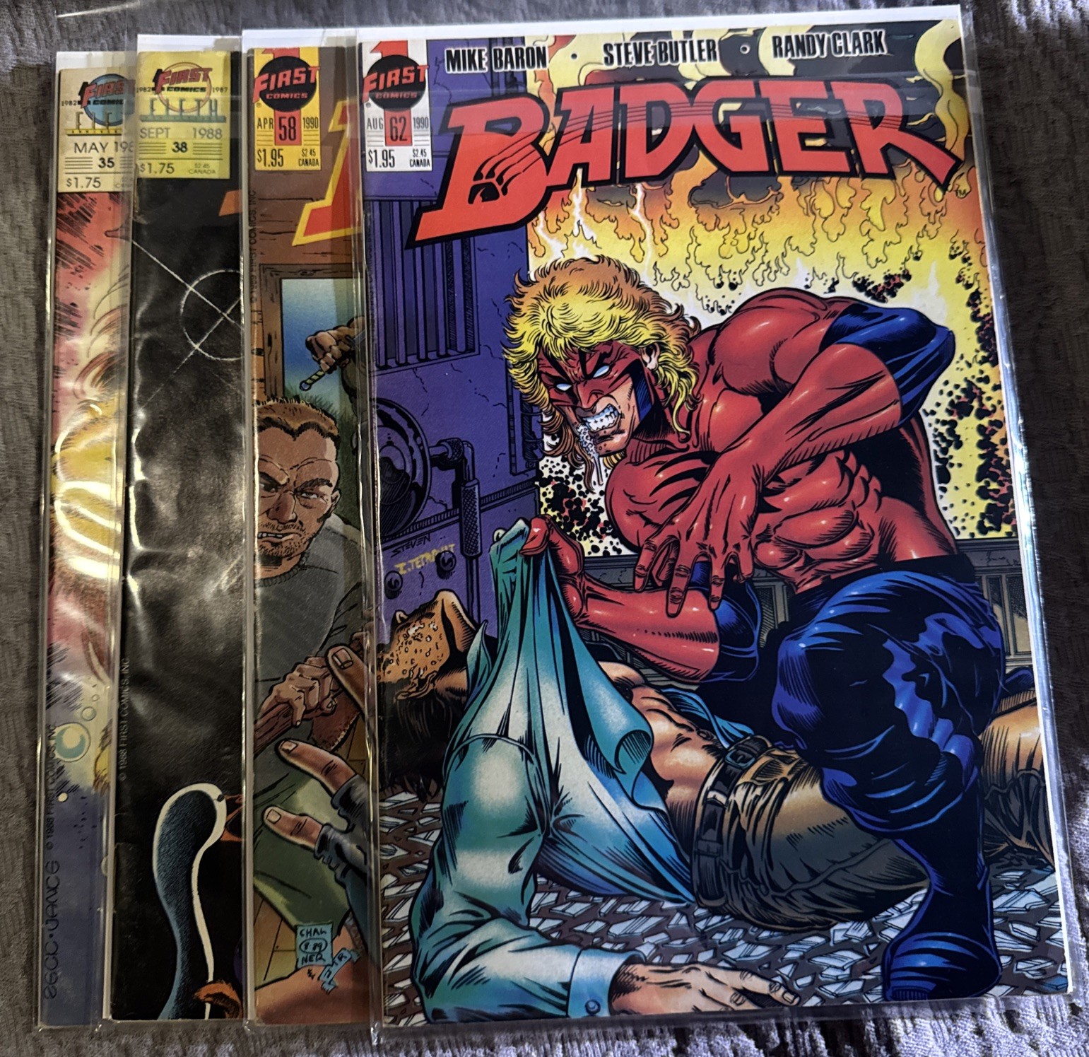 Badger Comics of 4 (1988-1990) Comics 1st Print Comic Books #’s 35, 38, 58 & 62 Badger Comics of 4 (1988-1990) Comics 1st Print Comic Books #’s 35, 38, 58 & 62