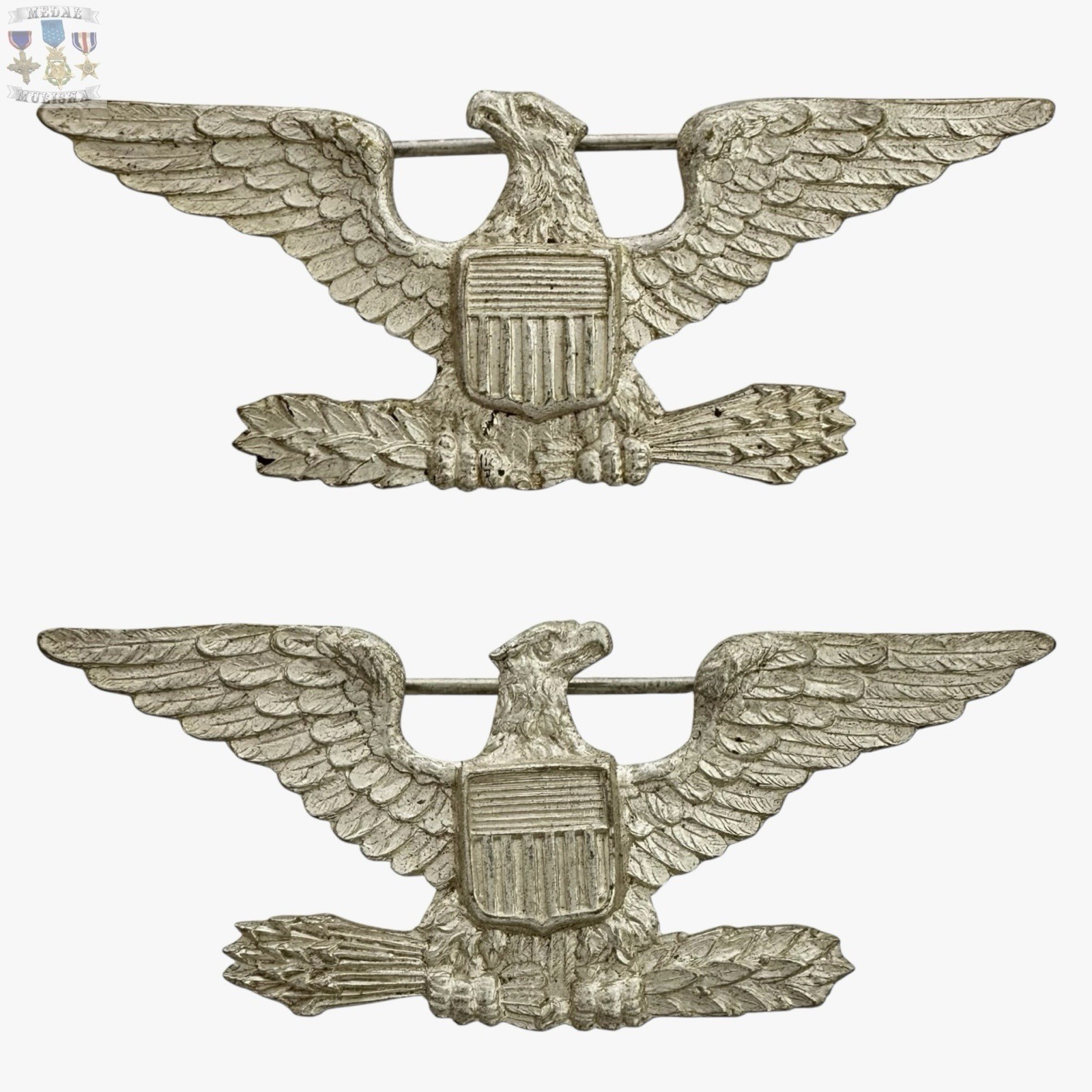 WWI ARMY MARINE CORPS COLONEL EAGLE 🦅 INSIGNIA 1-7/8” SIZE BB&B PATTERN WW1 #01