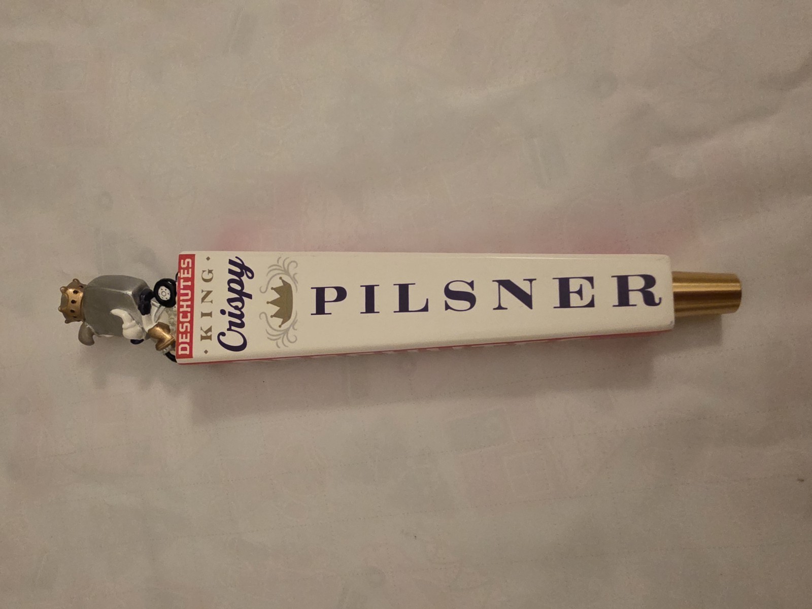 RARE DESCHUTES BREWING KING CRISPY PILSNER draft beer tap handle. OREGON