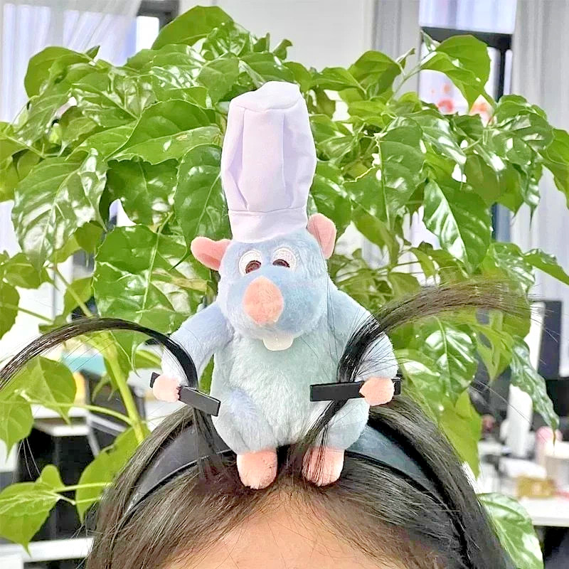 Ratatouille Hairband New Cartoon Plush Doll Headband French Wide-brimmed Girl Ratatouille Hairband New Cartoon Plush Doll Headband French Wide-brimmed Girl