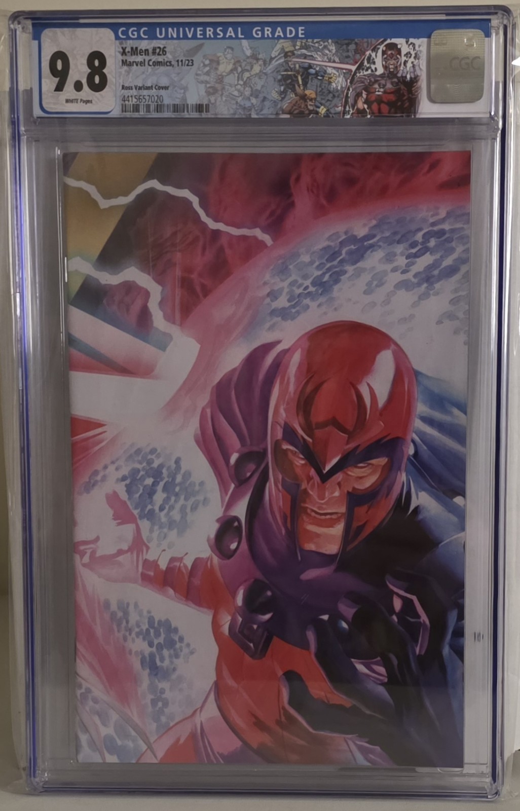 X-Men #26  Alex Ross VIRGIN VARIANT  CGC 9.8 Graded Comic Book   CUSTOM LABEL