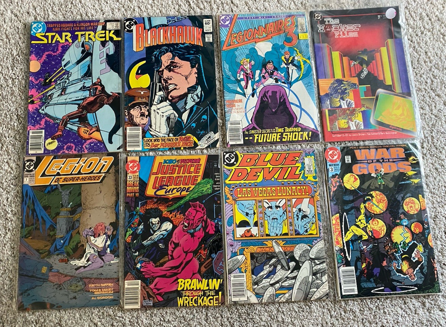 Lot Of 8 Vtg Dc Comics 80s 90s Star Trek Legion Justice league Hacker files War Lot Of 8 Vtg Dc Comics 80s 90s Star Trek Legion Justice league Hacker files War