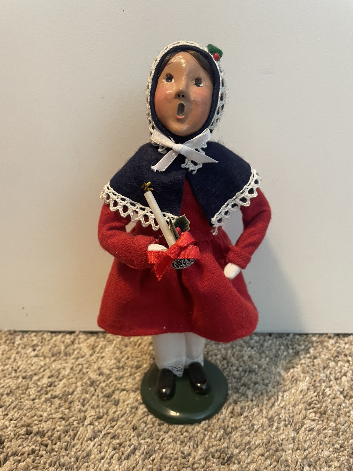 Vtg Byers\' Choice Ltd. The Carolers 1994 Girl with Candle Christmas Figurine 