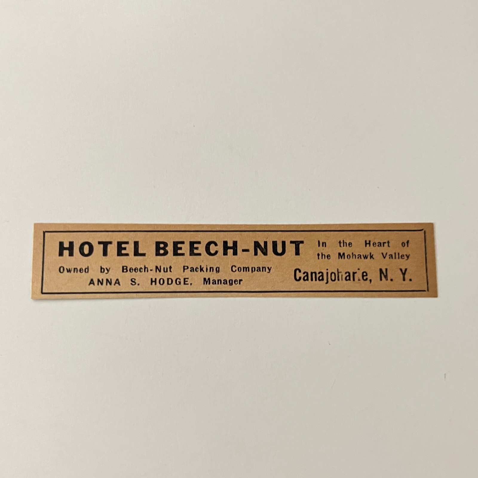 Hotel Beech-Nut Mohawk Valley Anna S Hodge Canajoharie NY 1942 Ad SAK3-S57 Hotel Beech-Nut Mohawk Valley Anna S Hodge Canajoharie NY 1942 Ad SAK3-S57