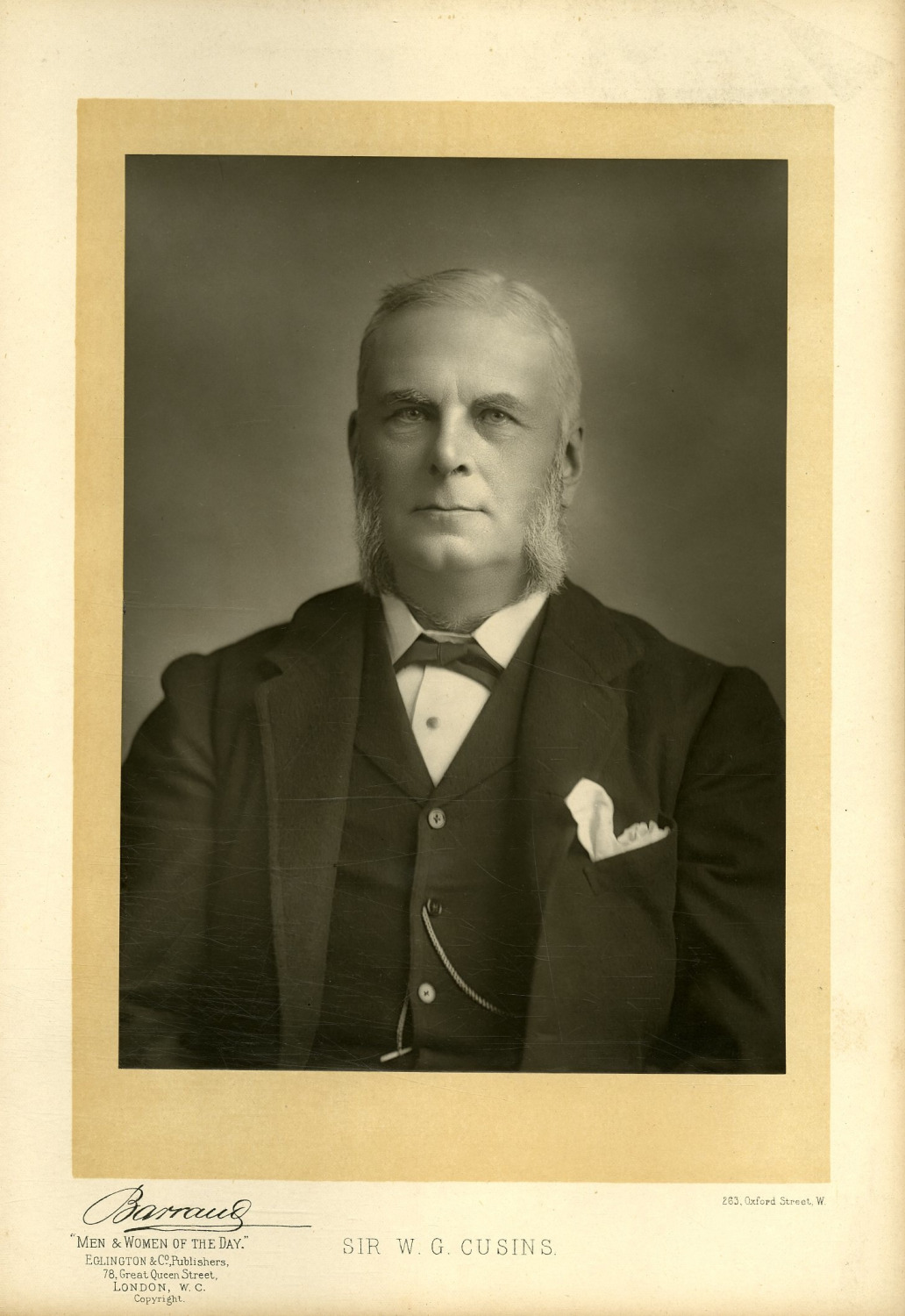 Sir William George Cusins by Barraud Vintage Print,Sir William George Cusins 