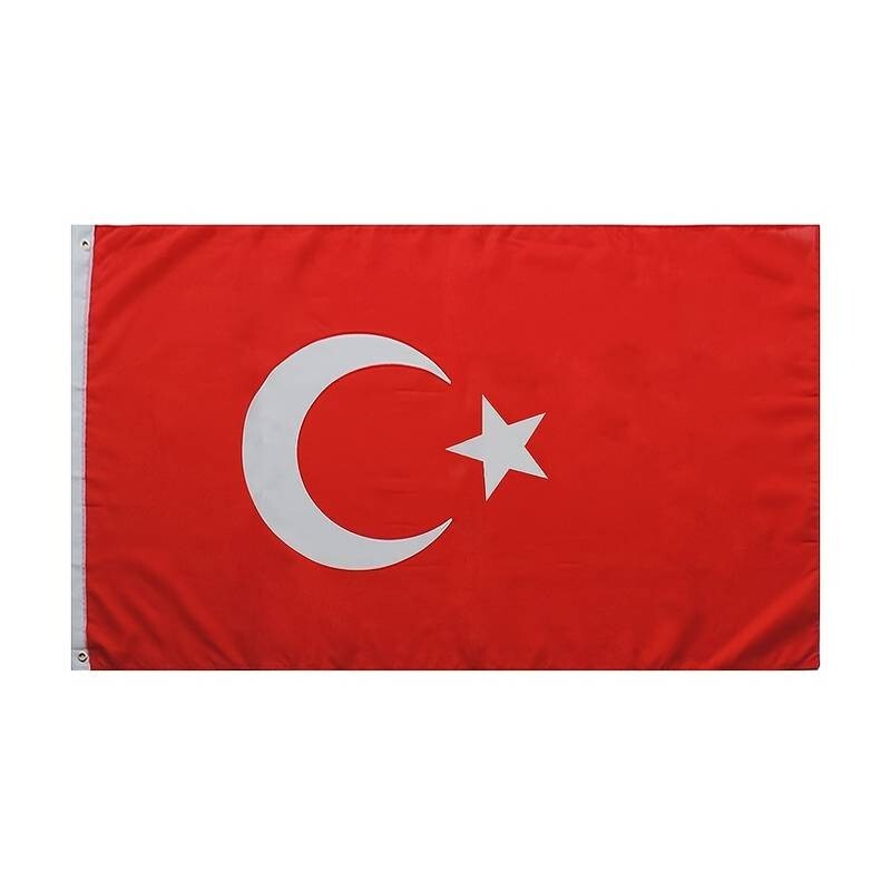 Turkey Flag 3'x5' Brass Grommets Turkey Flag 3'x5' Brass Grommets