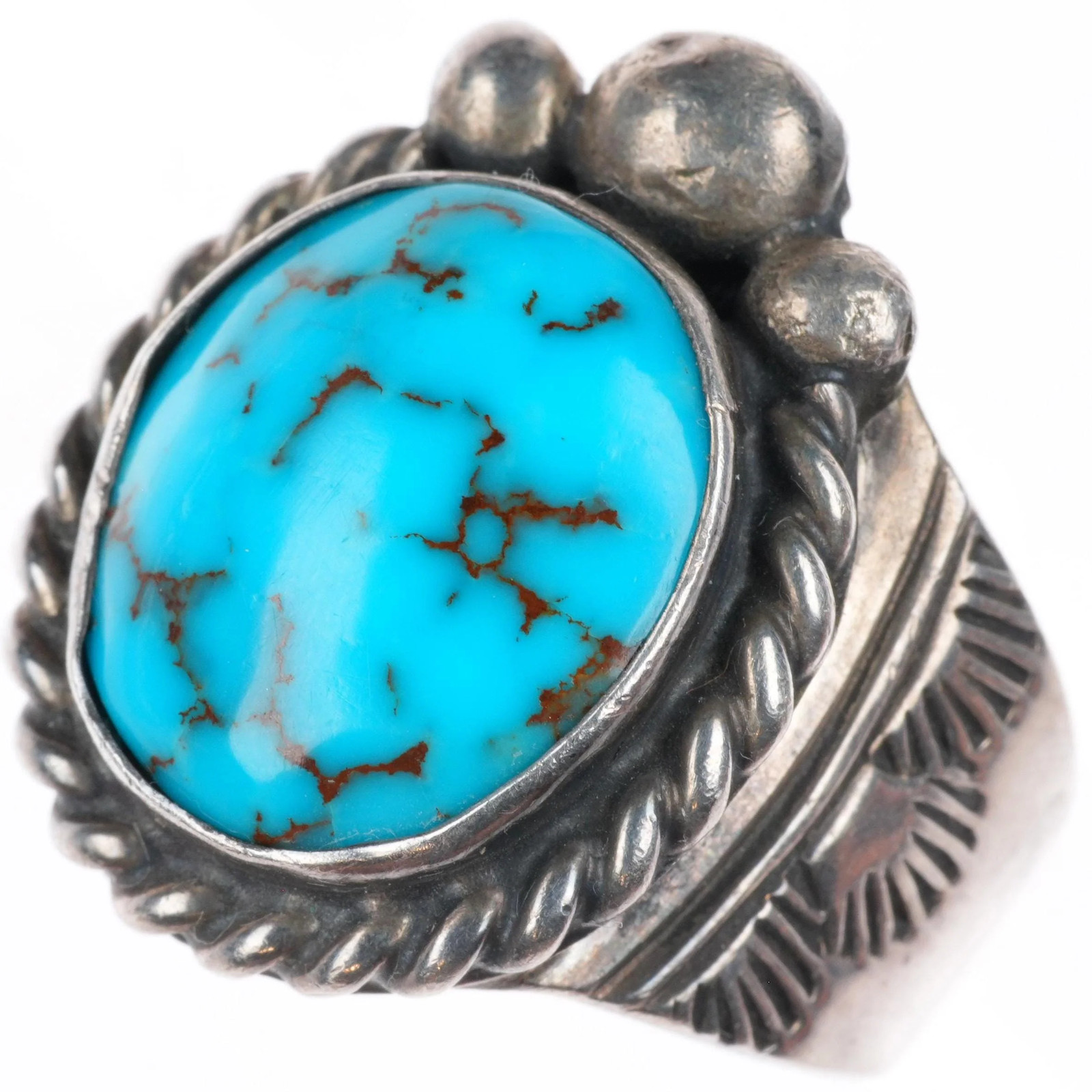 sz9.5 Mary Dayea Navajo vintage sterling silver high grade turquoise ring sz9.5 Mary Dayea Navajo vintage sterling silver high grade turquoise ring