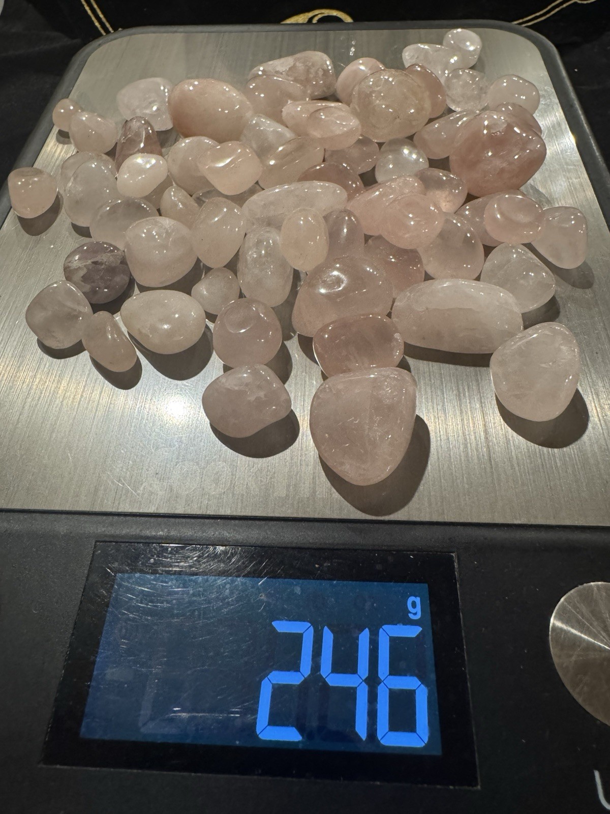 Lot Of Natural Rose Quartz 246g Polished Reiki Chakra Crystal Lot Of Natural Rose Quartz 246g Polished Reiki Chakra Crystal