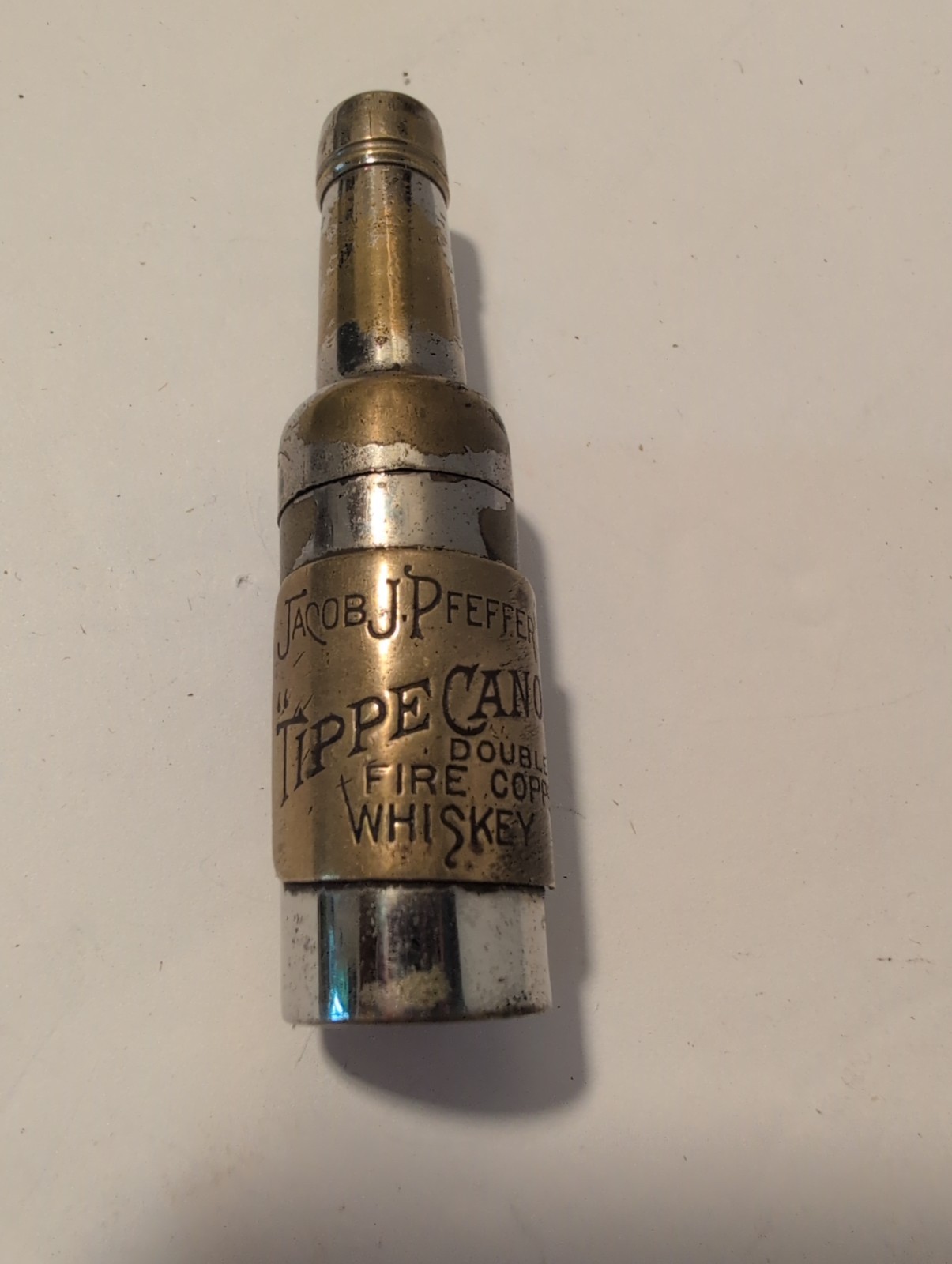 Antique PreProhibition Miniature Bottle Advertising Corkscrew Jacob Pfeffer... Antique PreProhibition Miniature Bottle Advertising Corkscrew Jacob Pfeffer...