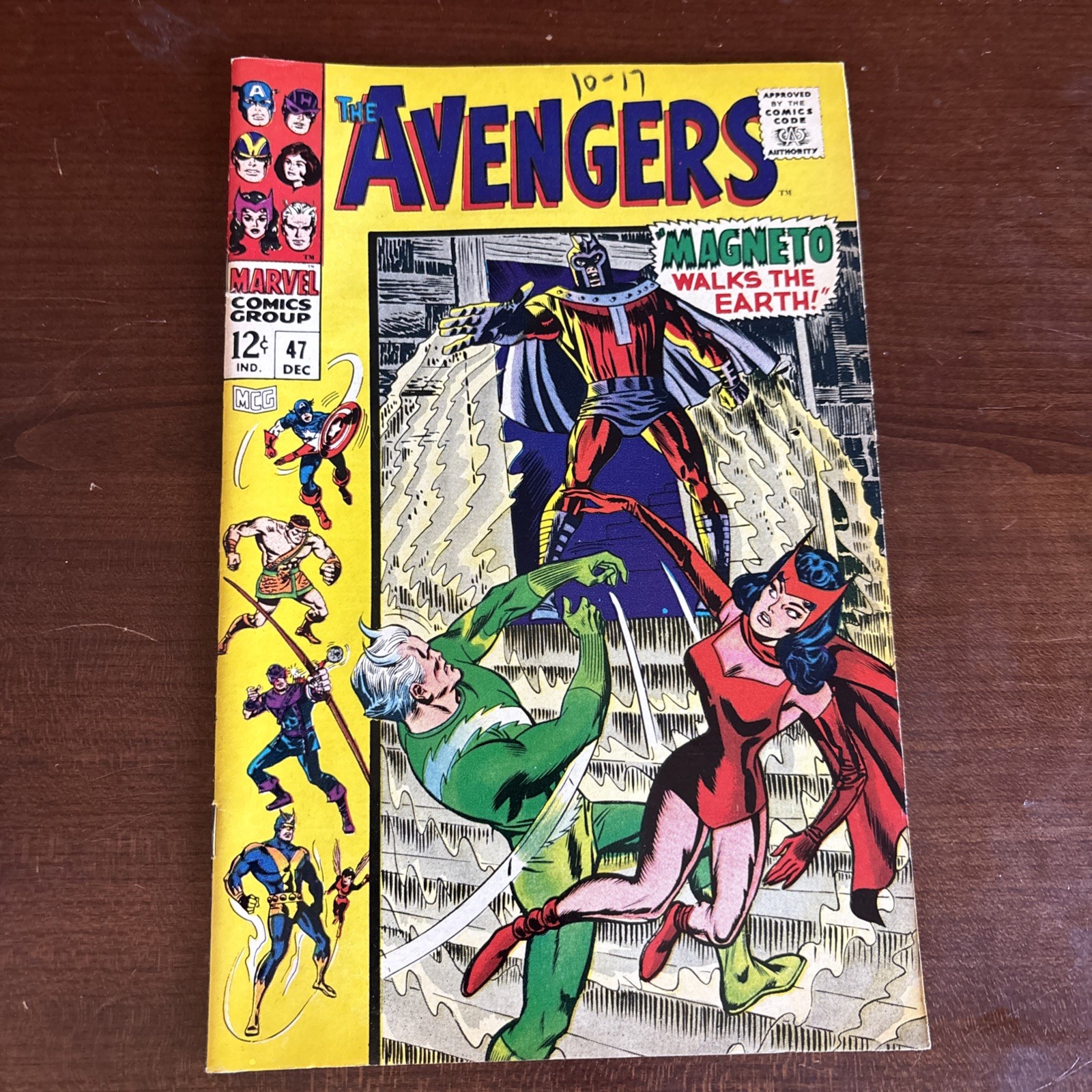MARKED Avengers #47 1st Dane Whitman; Magneto, Scarlet Witch, Hawkeye