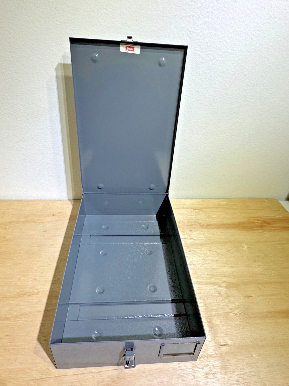(2) Heavy Duty Safe Deposit Style Metal Boxes | Douglas Made in USA | 8-lbs Each