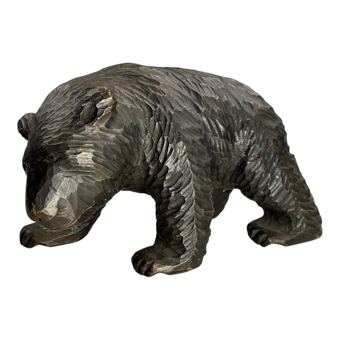 Antique Black Forest Hand Carved Wood Bear Figurine - Germany Swiss Style Antique Black Forest Hand Carved Wood Bear Figurine - Germany Swiss Style